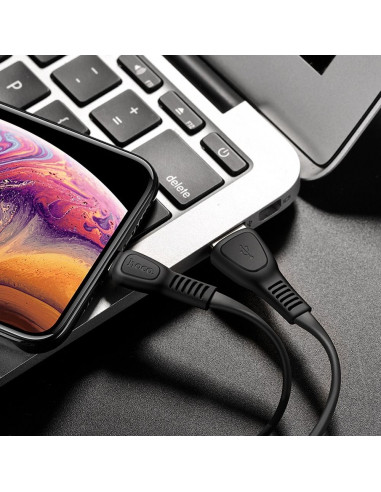 Câble HOCO Noah pour iPhone 8 broches Lightning X40 1 metre noir