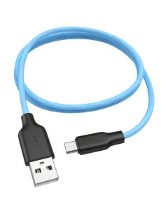 HOCO cable Plus Silicone Micro X21 1 m noir-bleu