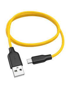 HOCO cable Plus Silicone Micro X21 1 m noir-jaune
