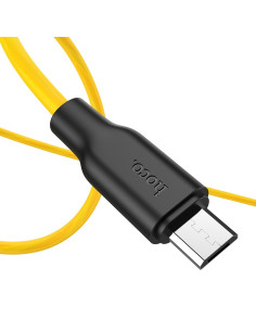 HOCO cable Plus Silicone Micro X21 1 m noir-jaune 2