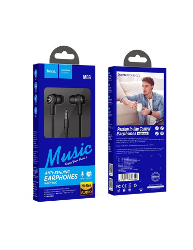HOCO kit HF jack 3,5mm avec micro M66 noir