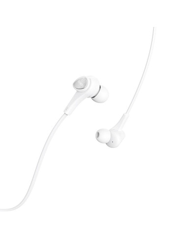 HOCO kit HF / ecouteurs intra-auriculaires jack 3,5mm avec micro M66 blanc