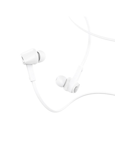 HOCO kit HF / ecouteurs intra-auriculaires jack 3,5mm avec micro M66 blanc