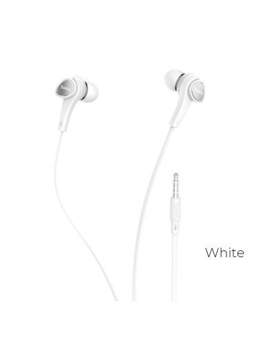 HOCO kit HF / ecouteurs intra-auriculaires jack 3,5mm avec micro M66 blanc