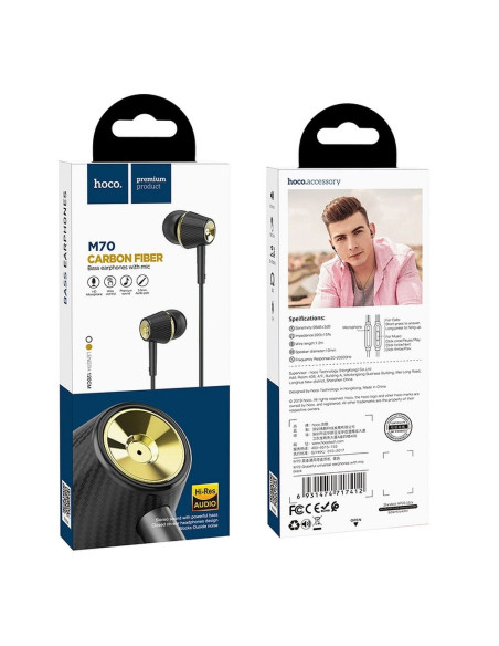 HOCO Kit HF / écouteurs intra-auriculaires Graceful M70 NOIR