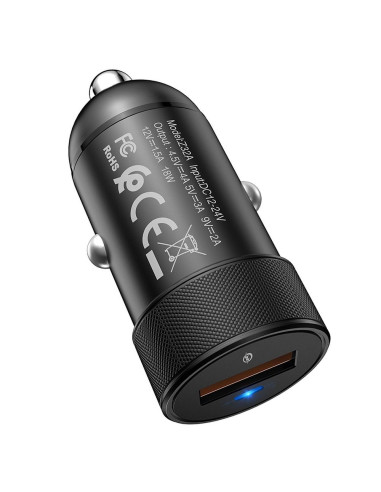HOCO chargeur voiture Flash power QC 3.0 4A 18W Z32A noir