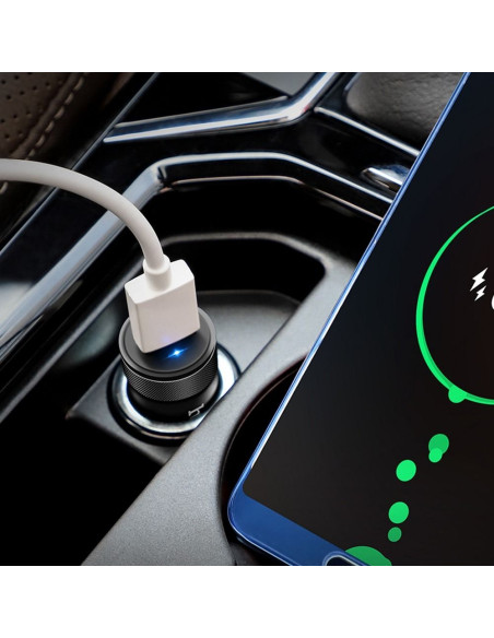 HOCO chargeur voiture Flash power QC 3.0 4A 18W Z32A noir