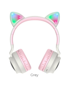 HOCO casque bluetooth W27 CAT EAR gris