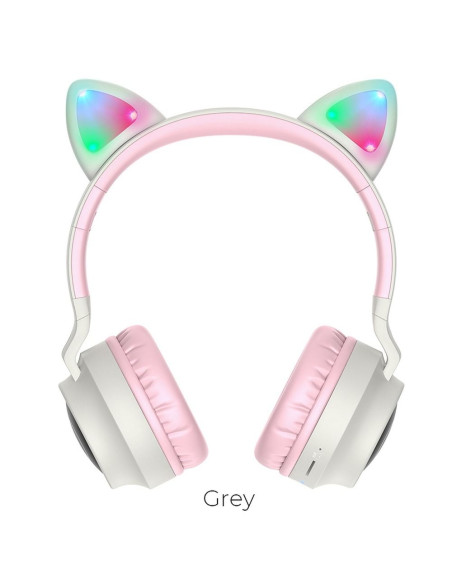 HOCO casque bluetooth W27 CAT EAR gris