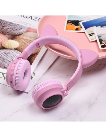 HOCO casque bluetooth W27 CAT EAR rose