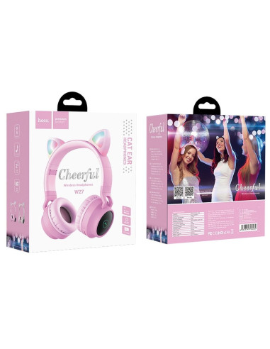HOCO casque bluetooth W27 CAT EAR rose
