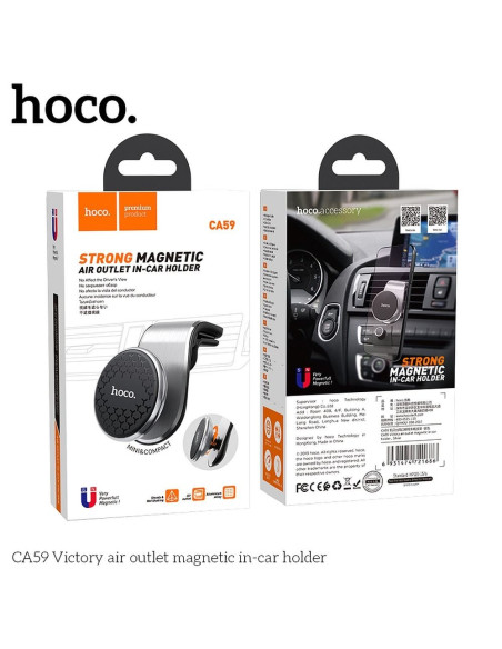 HOCO support voiture magnétique AIR OUTLET CA59 argent