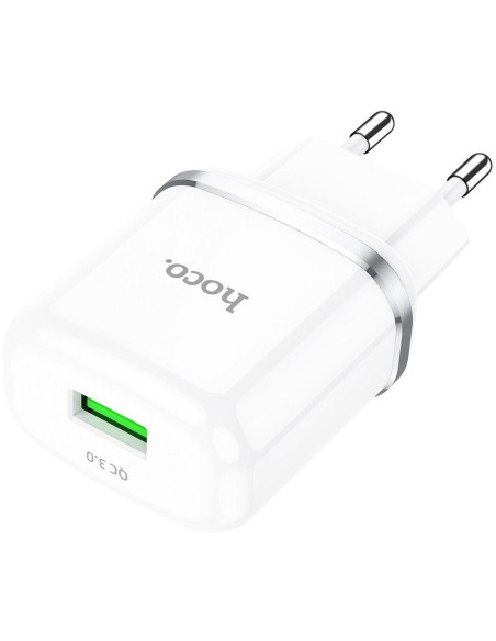 HOCO chargeur secteur USB 3A QC3.0 Fast Charge Special Single Port N3 blanc