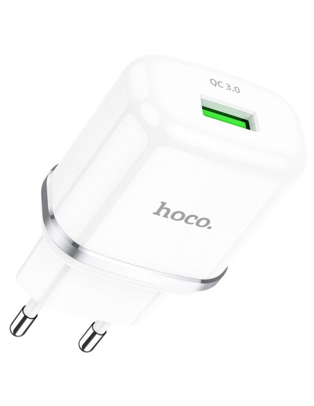 HOCO chargeur secteur USB 3A QC3.0 Fast Charge Special Single Port N3 blanc