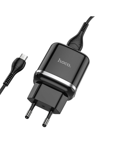 HOCO chargeur secteur USB 3A QC3.0 Fast Charge Special Single Port avec cable Micro N3 noir