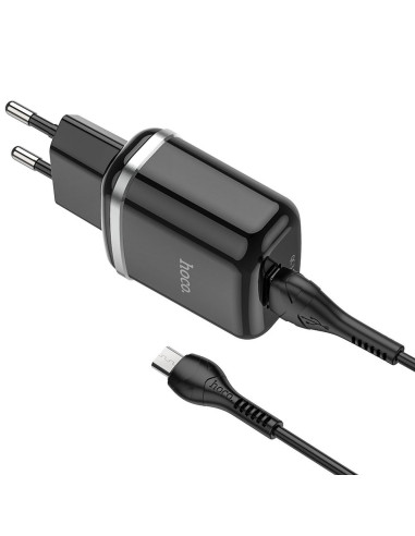 HOCO chargeur secteur USB 3A QC3.0 Fast Charge Special Single Port avec cable Micro N3 noir