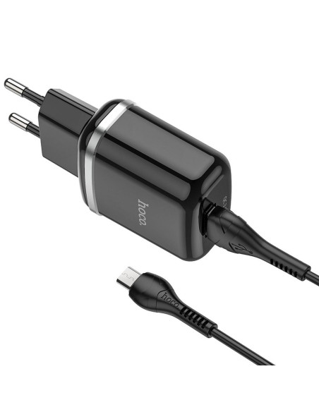 HOCO chargeur secteur USB 3A QC3.0 Fast Charge Special Single Port avec cable Micro N3 noir