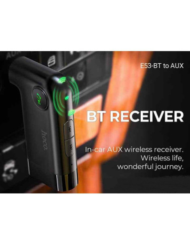HOCO wireless AUX car receiver E53 black
