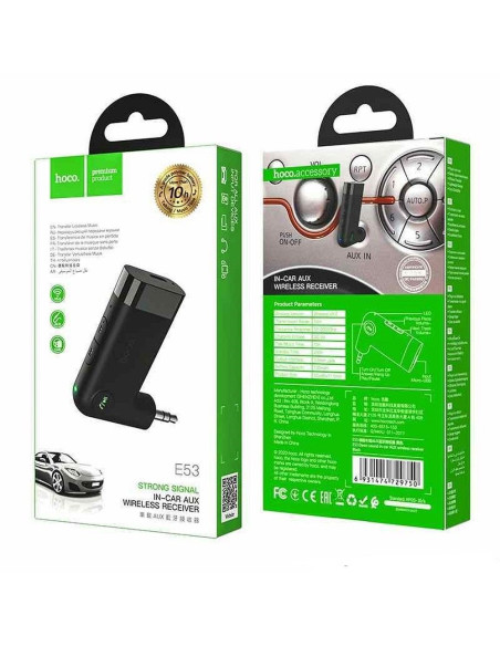 HOCO wireless AUX car receiver E53 black