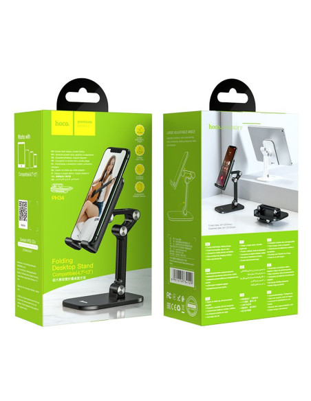 HOCO support de bureau pour tablette/portable Ecxelence PH34 ( 4,7" - 13" ) NOIR