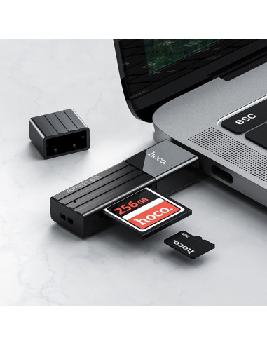 HOCO lecteur de carte mémoire 2w1 HB20 Mindful USB3.0