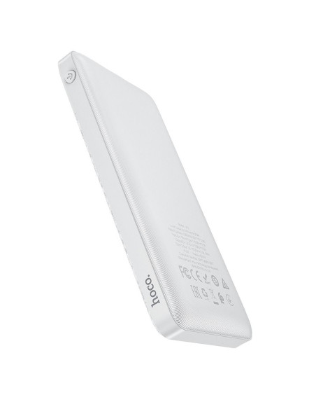BATTERIE EXTERNE (Powerbank) HOCO 10 000mAh 2A 2xUSB + Type C J72 blanc
