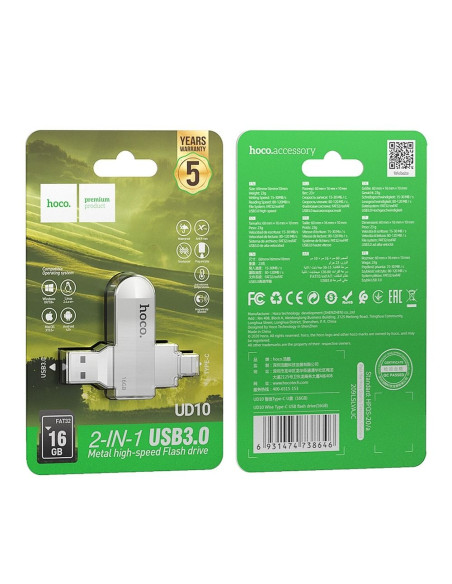 HOCO clé USB Wide UD10 USB + Type C 16 Go USB3.0