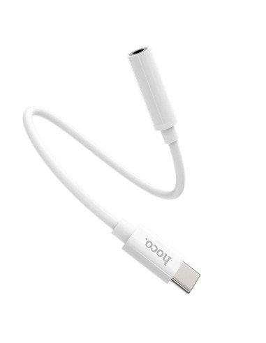 HOCO adaptateur HF / audio Type C - Jack 3,5mm LS30 blanc