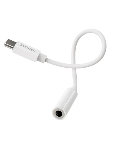 HOCO adaptateur HF / audio Type C - Jack 3,5mm LS30 blanc