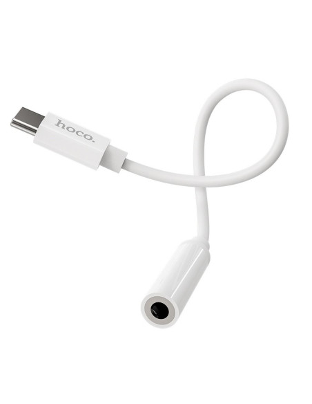 HOCO adaptateur HF / audio Type C - Jack 3,5mm LS30 blanc