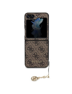 Véritable GUESS Case GUHCZF5GF4GBR pour Samsung Flip 5 (4G Charm / marron) 2