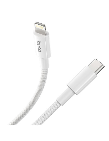 HOCO cable Type C pour iPhone Lightning 8-pin Power Delivery Fast Charge PD20W X56 blanc