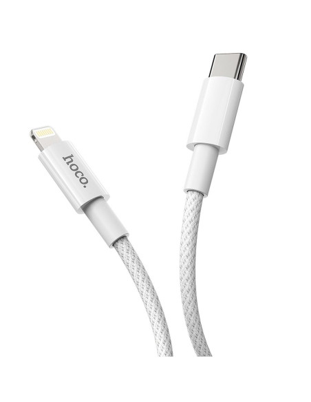 HOCO cable Type C pour iPhone Lightning 8-pin Power Delivery Fast Charge PD20W X56 blanc