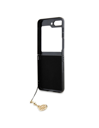 Véritable GUESS Case GUHCZF5GF4GBR pour Samsung Flip 5 (4G Charm / marron)