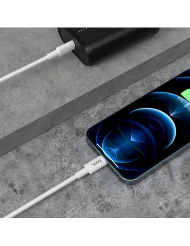 HOCO cable Type C pour iPhone Lightning 8-pin Power Delivery Fast Charge PD20W X56 blanc