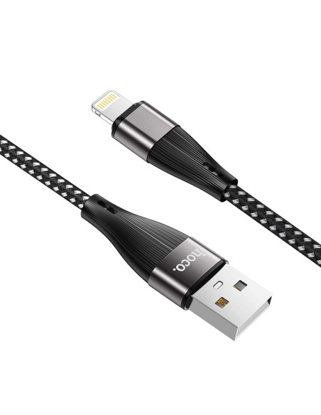 Câble USB HOCO pour iPhone Lightning 8-pin 2.4A Blessing X57 1 metre noir
