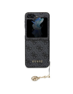 Véritable GUESS Case GUHCZF5GF4GGR pour Samsung Flip 5 (4G Charm / gris) 2
