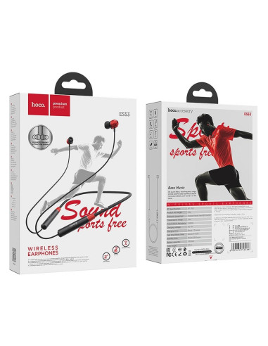 HOCO ecouteurs bluetooth stereo Coolway ES53 rouge