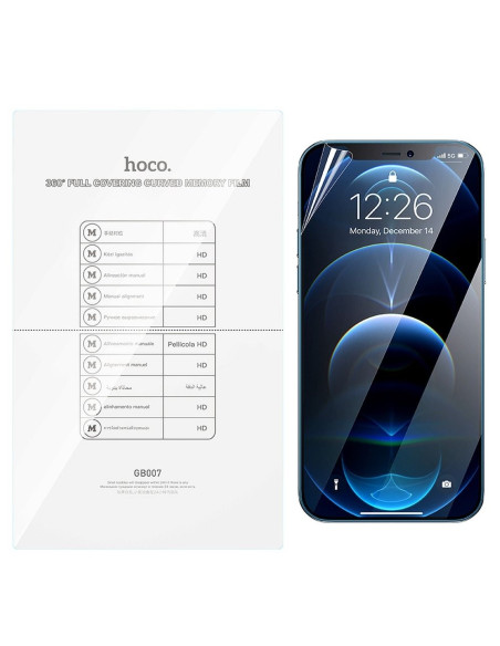 HOCO film de téléphone 360st Full covered pour machine intelligente de découpe (20 pieces ) GB007 transparent
