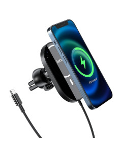 HOCO Support voiture avec chargement sans fil / induction pour iPhone 12 MagSafe 7.5W CA90 2