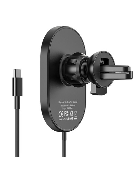 HOCO Support voiture avec chargement sans fil / induction pour iPhone 12 MagSafe 7.5W CA90