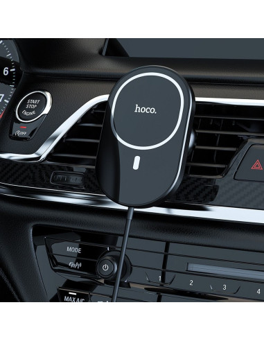 HOCO Support voiture avec chargement sans fil / induction pour iPhone 12 MagSafe 7.5W CA90