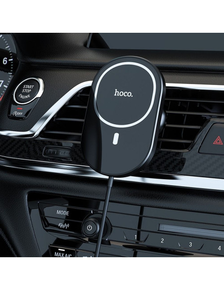 HOCO Support voiture avec chargement sans fil / induction pour iPhone 12 MagSafe 7.5W CA90