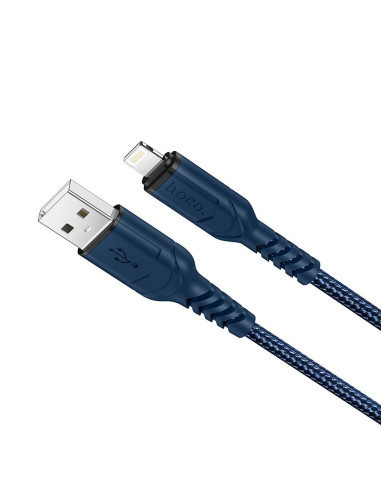 Câble USB HOCO pour iPhone Lightning 8-pin 2.4A VICTORY X59 1 me bleu