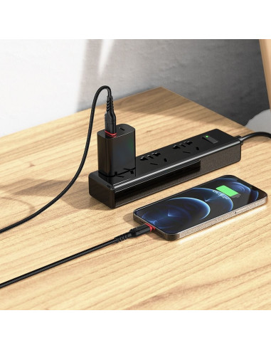 Câble USB HOCO pour iPhone Lightning 8-pin 2.4A VICTORY X59 1 me bleu