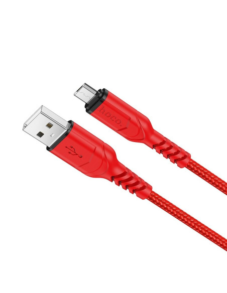 Câble HOCO USB vers Micro 2.4A VICTORY X59 1 me rouge