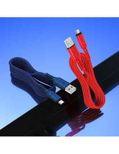 Câble HOCO USB vers Micro 2.4A VICTORY X59 1 me rouge
