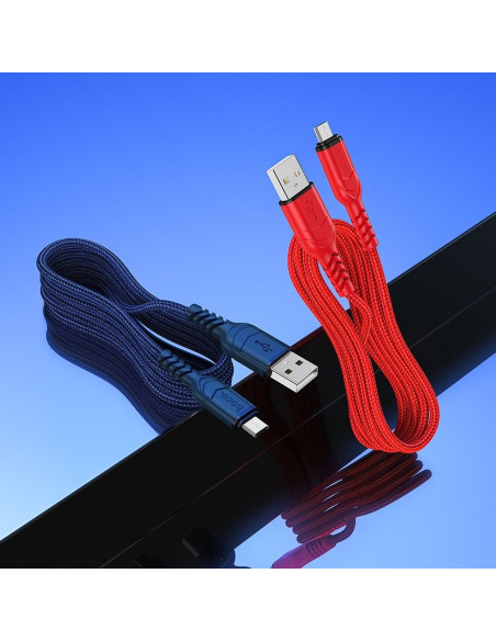Câble HOCO USB vers Micro 2.4A VICTORY X59 1 me rouge