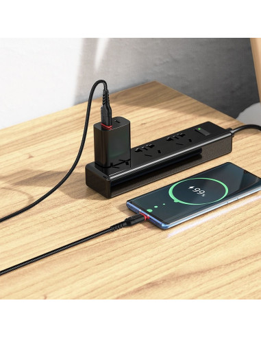 Câble USB HOCO pour Type C 3A VICTORY X59 1 me noir