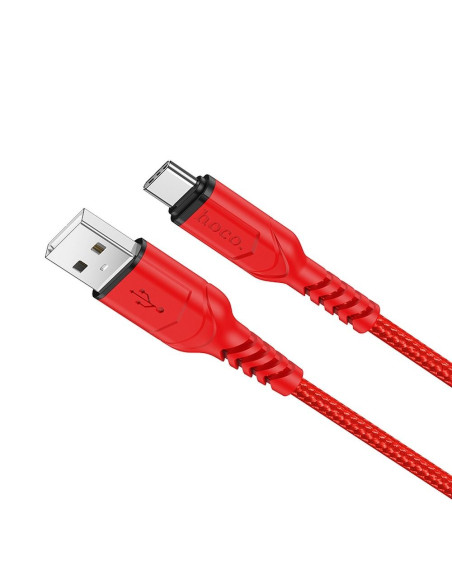Câble USB HOCO pour Type C 3A VICTORY X59 1 me rouge